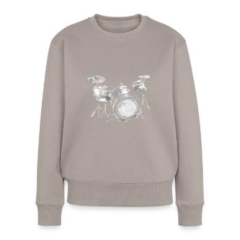 Drummer - Women's Premium Organic Jumper - taupe - Front - Julia (174cm)
