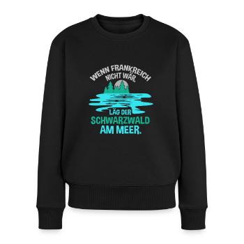 Schwarzwald Black Forest Bollenhut - Frauen Premium Bio Pullover - Schwarz - Vorne - Julia (174cm)