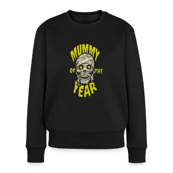Halloween Mummy Of The Year Mama Mutter - Frauen Premium Bio Pullover - Schwarz - Vorne - Julia (174cm)