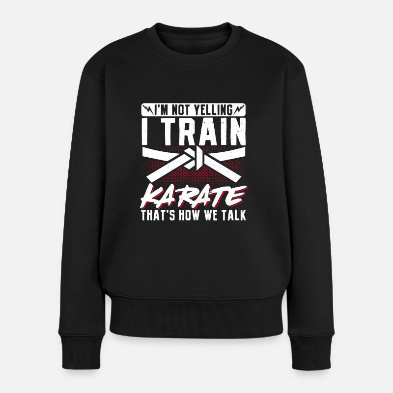 Karate Black Belt Gi Uniform I'M - Frauen Premium Bio Pullover - Schwarz