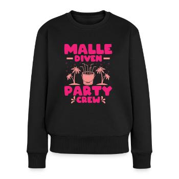 Mallorca Party Malle Diven Party Crew - Frauen Premium Bio Pullover - Schwarz - Vorne - Julia (174cm)