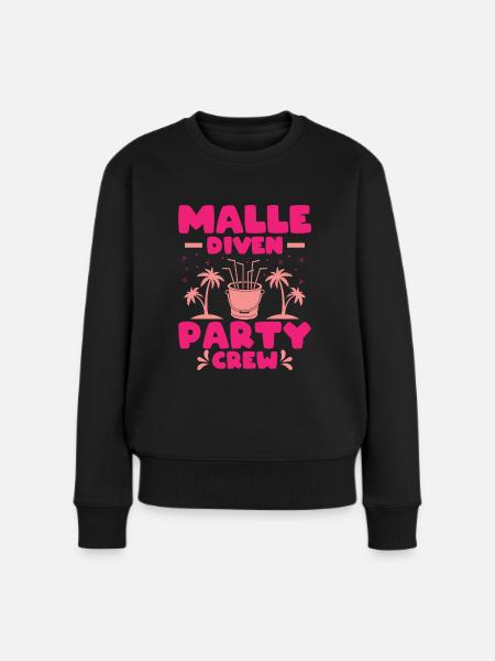 Mallorca Party Malle Diven Party Crew - Frauen Premium Bio Pullover - Schwarz