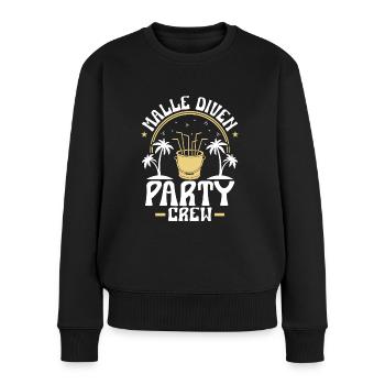 Mallorca Party Malle Diven Party Crew - Frauen Premium Bio Pullover - Schwarz - Vorne - Julia (174cm)