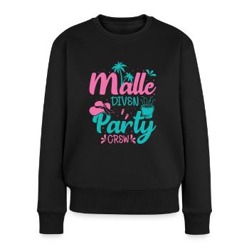 Mallorca Party Malle Diven Party Crew - Frauen Premium Bio Pullover - Schwarz - Vorne - Julia (174cm)