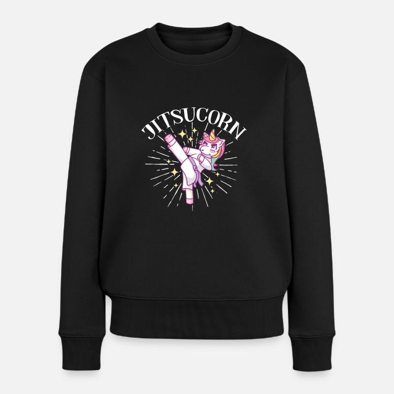 Brazilian Jiu Jitsu MMA Bjj Hugger - Frauen Premium Bio Pullover - Schwarz