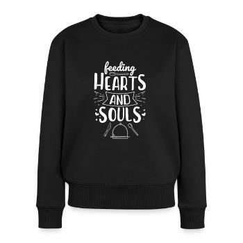 Cook Home Cook Cooking Feeding Hearts And Souls - Women's Premium Organic Jumper - black - Front - Julia (174cm)