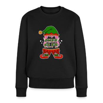 Weihnachten Humor Lustig Chef Elfe - Frauen Premium Bio Pullover - Schwarz - Vorne - Julia (174cm)
