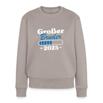 Großer Bruder Loading 2025 - Frauen Premium Bio Pullover - Taupe - Vorne - Julia (174cm)