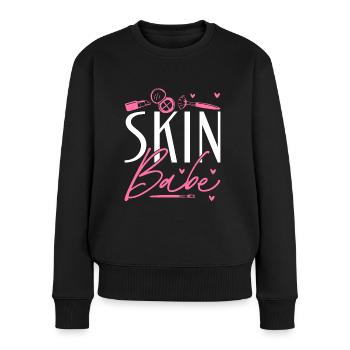 Skincare Esthetician Skin - Frauen Premium Bio Pullover - Schwarz - Vorne - Julia (174cm)