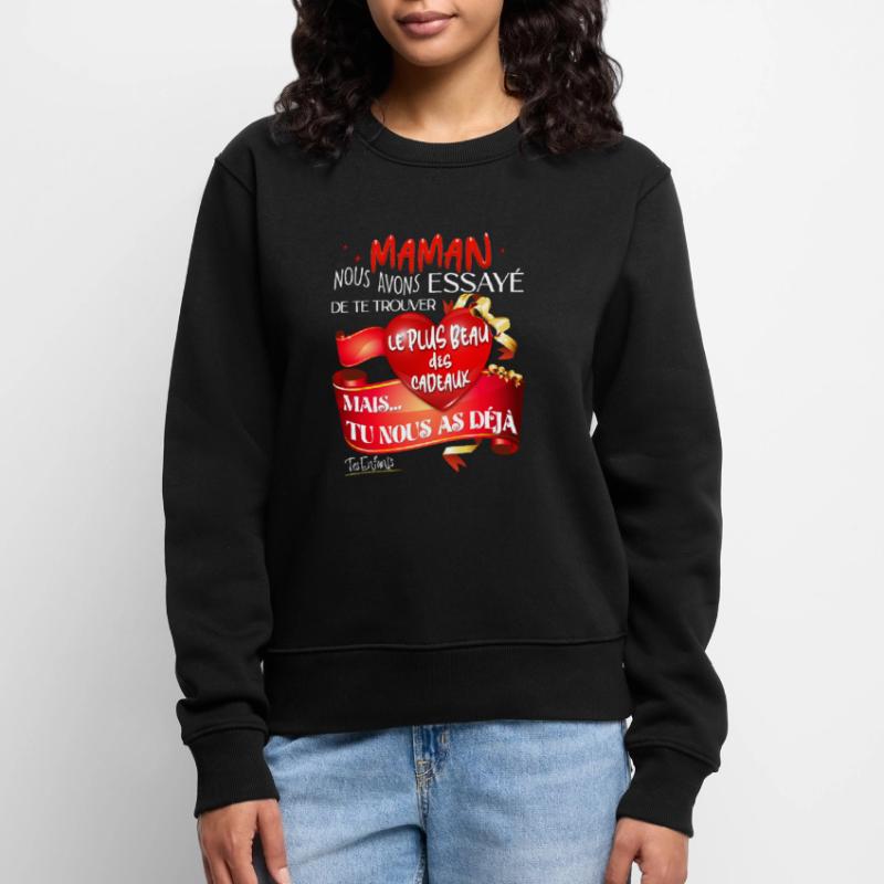 Super Mutter von Kindern Muttertag Frauen Premium Bio Pullover