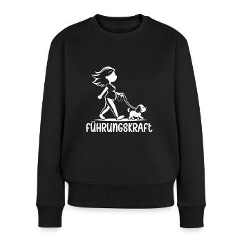 Führungskraft Hundehalterin Hund Geschenkidee - Frauen Premium Bio Pullover - Schwarz - Vorne - Julia (174cm)