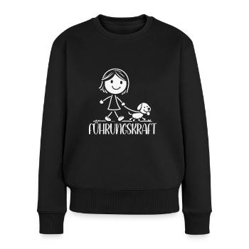 Führungskraft Hund Hundehalterin Geschenkidee - Frauen Premium Bio Pullover - Schwarz - Vorne - Julia (174cm)