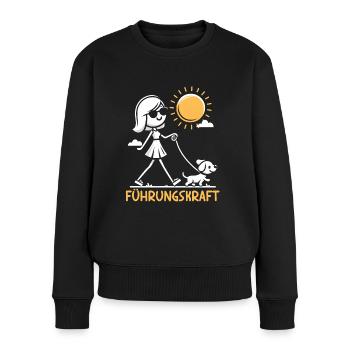 Führungskraft Hund Hundehalterin Geschenkidee - Frauen Premium Bio Pullover - Schwarz - Vorne - Julia (174cm)
