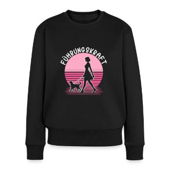 Führungskraft Hund Hundehalterin Geschenkidee - Frauen Premium Bio Pullover - Schwarz - Vorne - Julia (174cm)