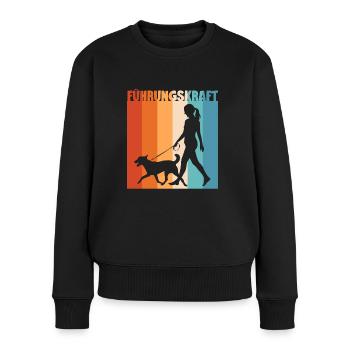Hundehalterin Geschenkidee Führungskraft Hund Witz - Frauen Premium Bio Pullover - Schwarz - Vorne - Julia (174cm)