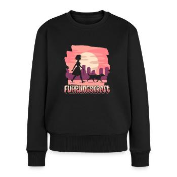 Führungskraft Hund Hundehalterin Geschenkidee Witz - Frauen Premium Bio Pullover - Schwarz - Vorne - Julia (174cm)