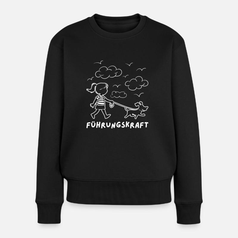 Führungskraft Hund Hundehalterin Geschenkidee - Frauen Premium Bio Pullover - Schwarz