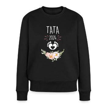 Ma Future Tata D'Amour Annonce Grossesse 2024 - Pull Premium bio Femme - noir - Devant - Julia (174cm)