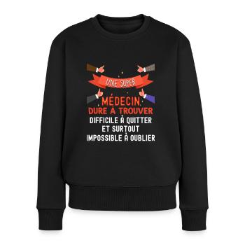 Ärztin Super Geschenk Cooles Dankeschön Gesundheit - Frauen Premium Bio Pullover - Schwarz - Vorne - Julia (174cm)