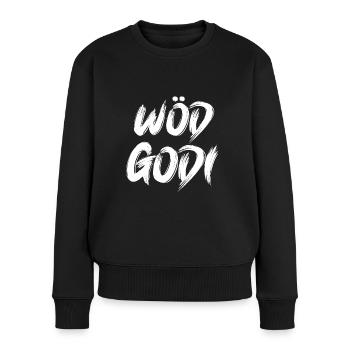 Wöd Godi Tolle Godi Taufpatin Österreich Sprüche - Frauen Premium Bio Pullover - Schwarz - Vorne - Julia (174cm)