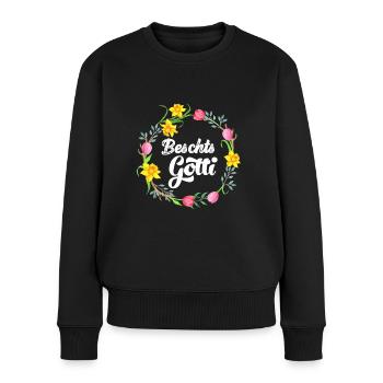 Bestes Gotti der Welt Schweiz Patentante Patin - Frauen Premium Bio Pullover - Schwarz - Vorne - Julia (174cm)