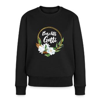 Bestes Gotti der Welt Schweiz Patentante Patin - Frauen Premium Bio Pullover - Schwarz - Vorne - Julia (174cm)