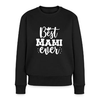 So sieht eine coole Mama aus Mami Schweiz Mutter - Frauen Premium Bio Pullover - Schwarz - Vorne - Julia (174cm)