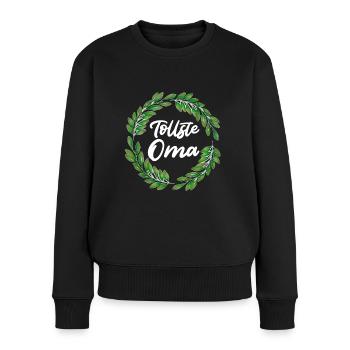 Tollste Oma beste Omi Großmutter Omi Rentnerin - Frauen Premium Bio Pullover - Schwarz - Vorne - Julia (174cm)