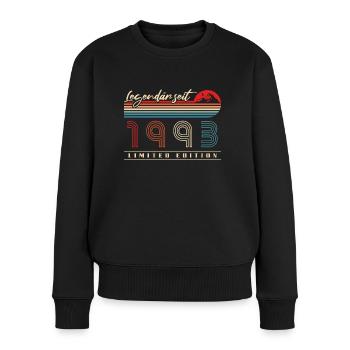 Geboren 1993 Baujahr Vintage Geburtstag - Frauen Premium Bio Pullover - Schwarz - Vorne - Julia (174cm)