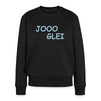 JOOO GLEI - Frauen Premium Bio Pullover - Schwarz - Vorne - Julia (174cm)