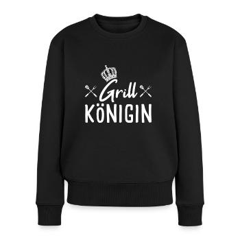 Grill Königin Grillen Geschenk Frau - Frauen Premium Bio Pullover - Schwarz - Vorne - Julia (174cm)
