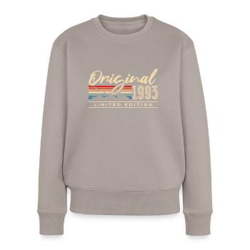 Geboren 1993 Jahrgang 30er Vintage Geburtstag - Frauen Premium Bio Pullover - Taupe - Vorne - Julia (174cm)