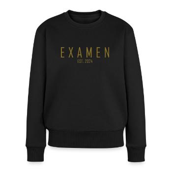 Examen EST. 2024 - Frauen Premium Bio Pullover - Schwarz - Vorne - Julia (174cm)