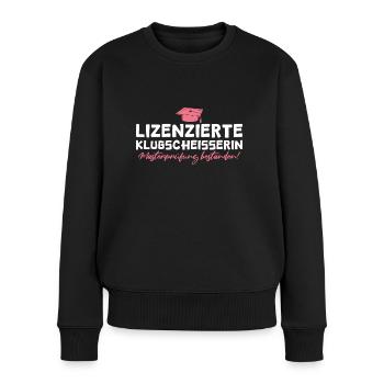 Masterprüfung bestanden Studentin Master Abschluss - Frauen Premium Bio Pullover - Schwarz - Vorne - Julia (174cm)