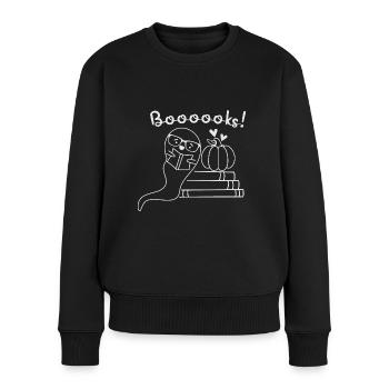 Halloween Bookworm Teacher Student Spirit Boooooks - Women's Premium Organic Jumper - black - Front - Julia (174cm)