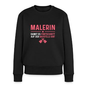 Lackiererin Malerei Humor Handwerk Malerin - Frauen Premium Bio Pullover - Schwarz - Vorne - Julia (174cm)