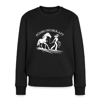 Führungskraft Pferd Reiten Geschenkidee Pferde - Frauen Premium Bio Pullover - Schwarz - Vorne - Julia (174cm)