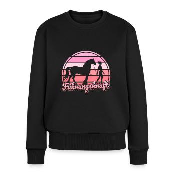 Führungskraft Pferd Reiten Geschenkidee Lustig - Frauen Premium Bio Pullover - Schwarz - Vorne - Julia (174cm)