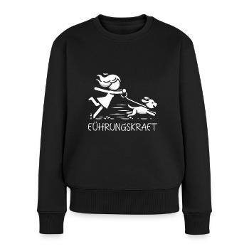 Führungskraft Hund Hundehalterin Geschenkidee - Frauen Premium Bio Pullover - Schwarz - Vorne - Julia (174cm)