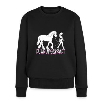 Führungskraft Pferd Reiten Geschenkidee Pferde - Frauen Premium Bio Pullover - Schwarz - Vorne - Julia (174cm)