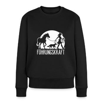 Führungskraft Pferd Reiten Geschenkidee Pferde - Frauen Premium Bio Pullover - Schwarz - Vorne - Julia (174cm)