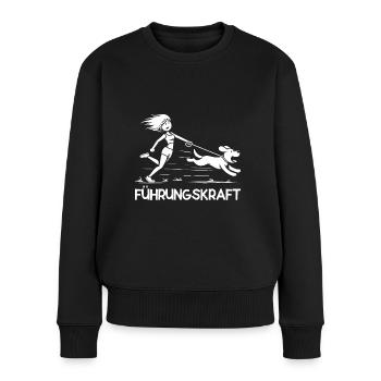 Führungskraft Hund Hundehalterin Geschenkidee - Frauen Premium Bio Pullover - Schwarz - Vorne - Julia (174cm)