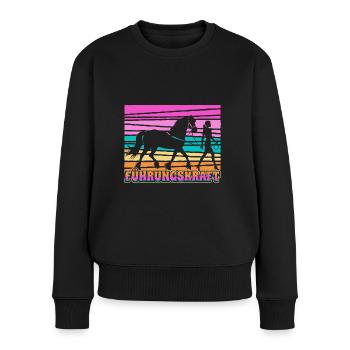 Führungskraft Pferd Reiten Geschenkidee Pferde - Frauen Premium Bio Pullover - Schwarz - Vorne - Julia (174cm)