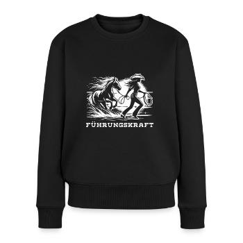 Führungskraft Pferd Pferdebesitzerin Geschenkidee - Frauen Premium Bio Pullover - Schwarz - Vorne - Julia (174cm)