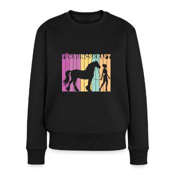 Führungskraft Pferd Reiten Geschenkidee Lustig - Frauen Premium Bio Pullover - Schwarz - Vorne - Julia (174cm)
