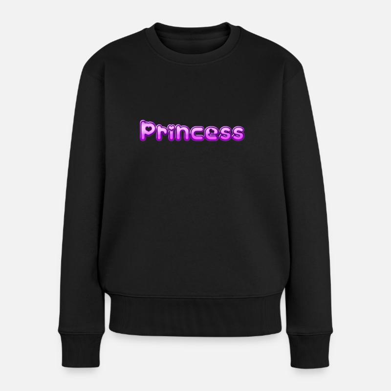Text Princess - Frauen Premium Bio Pullover - Schwarz