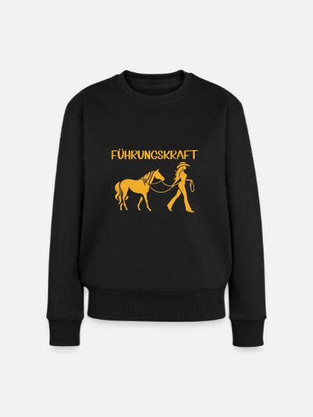 Führungskraft Pferd Reiten Geschenkidee Lustig - Frauen Premium Bio Pullover - Schwarz