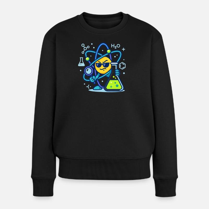 Sneaky Atom Vibes - Conception en physique et chimie - Pull Premium bio Femme - noir