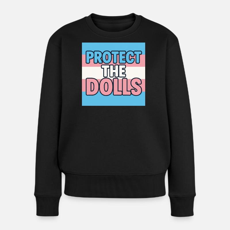 Protect The Dolls - Frauen Premium Bio Pullover - Schwarz
