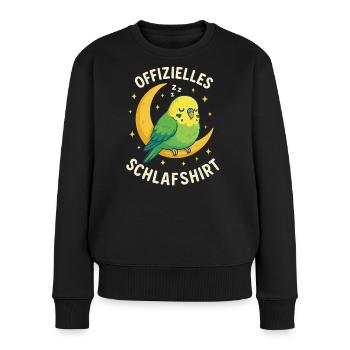Offizielles Wellensittich Schlafshirt - Frauen Premium Bio Pullover - Schwarz - Vorne - Julia (174cm)